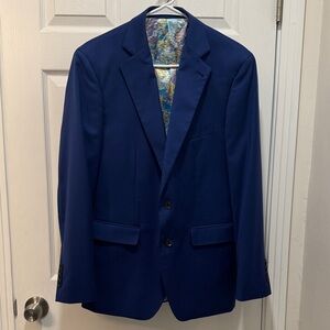 Alton Lane Navy Blue Blazer - Classic Two-Button Suit Jacket 40 & Pant, 34x32